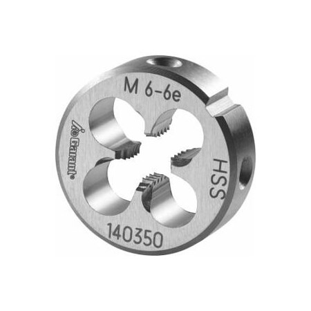 Garant M6X1 HSS Round Die, Closed/Pre-Slit Form 140350 M6